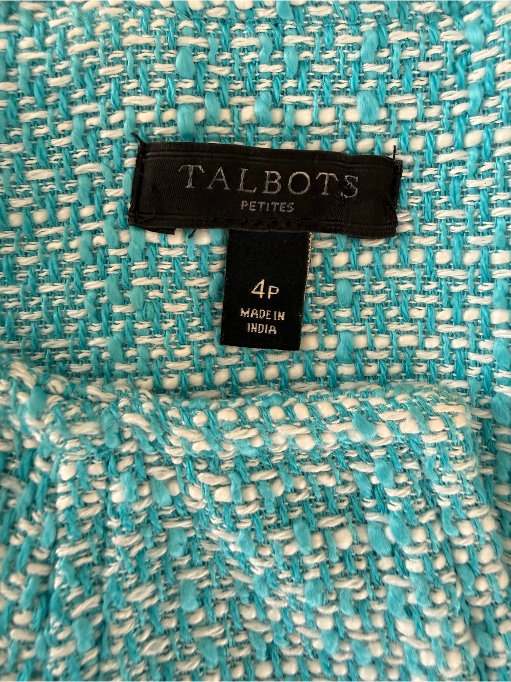 Talbots Turquoise Textured Sheath Dress - Picture 3 of 4